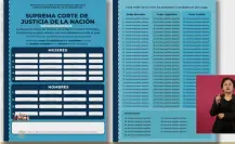 ¿Cómo serían las boletas para la elección de miembros del Poder Judicial?