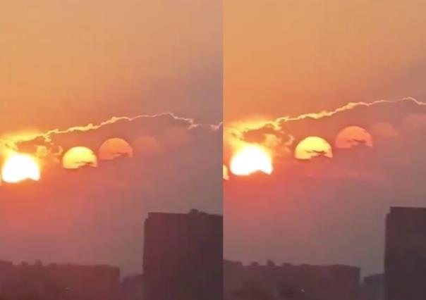 Impresionante 7 soles aparecen en el cielo de China (VIDEO)