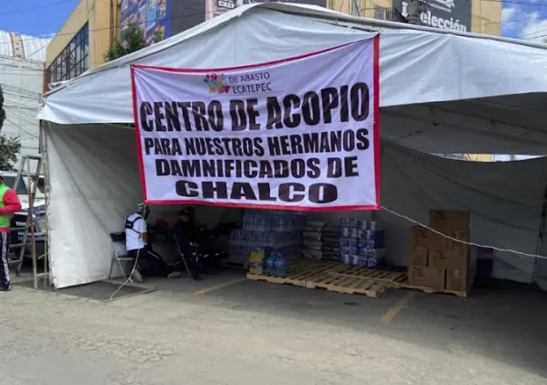 Hay que ayudar; instalan centro de acopio en apoyo a afectados de Chalco