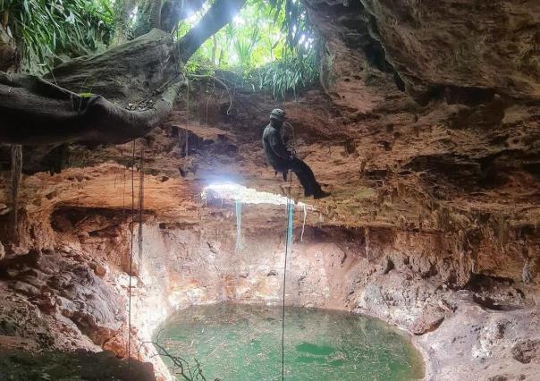 Revisan las condiciones de un cenote tras la formación de un socavón