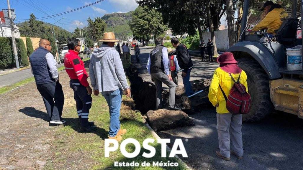 ¡Socavón en Toluca! Encuentran falla en bóveda del Río Verdiguel