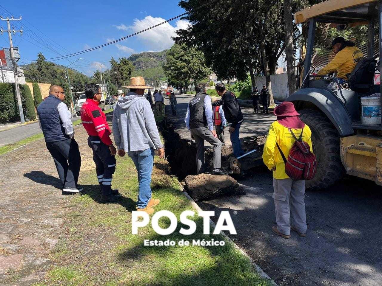 La falla de originó por la filtración de agua de la bóveda del Río Verdiguel. Imagen: POSTA