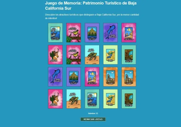 ¡Aprender jugando! Lanzan app de memoria con imágenes turísticas de BCS 