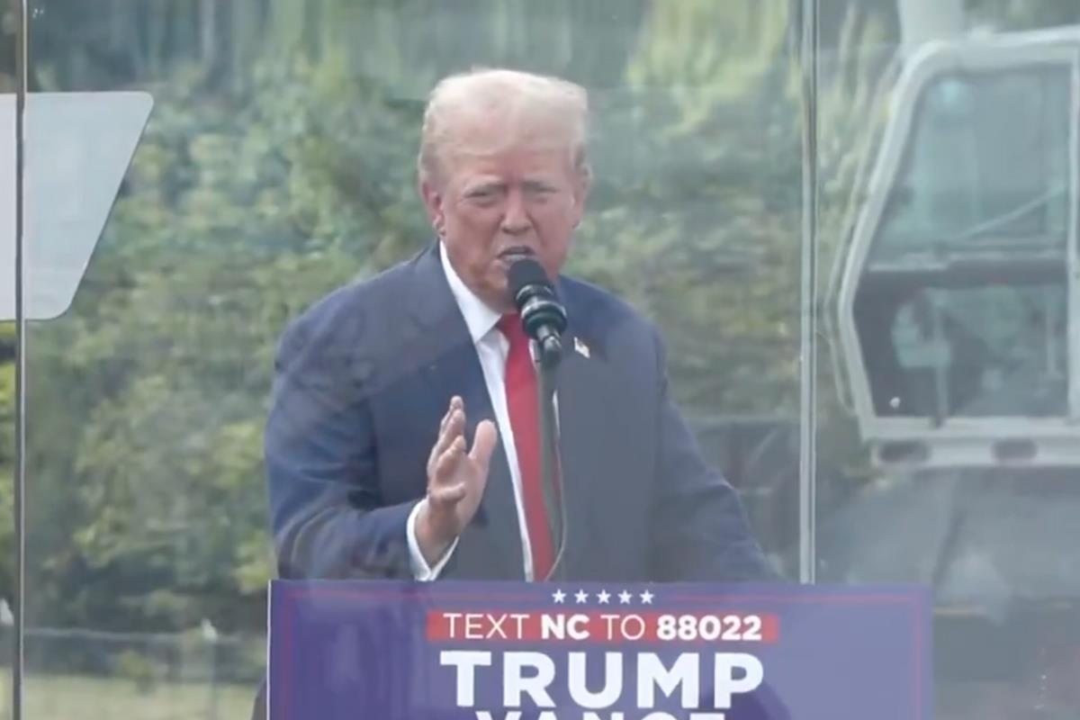 Donald Trump en Carolina del Norte, Foto: Captura