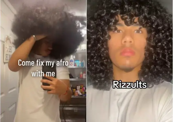 ¡De pelos! Joven se hace viral por su cabello chino (VIDEO)