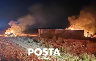 Choque e incendio deja 7 muertos en carretera libre a Gómez Palacio, Durango