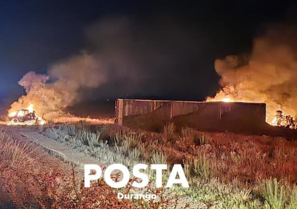 Choque e incendio deja 7 muertos en carretera libre a Gómez Palacio, Durango