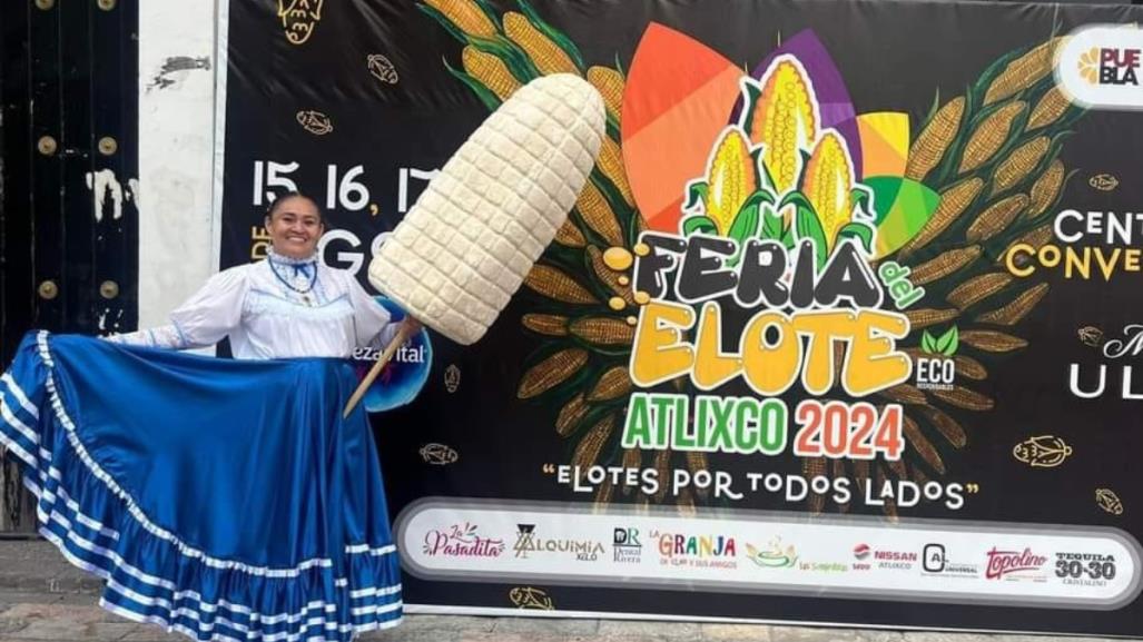 En Atlixco Puebla celebran feria del elote, y se roban la mazorca gigante