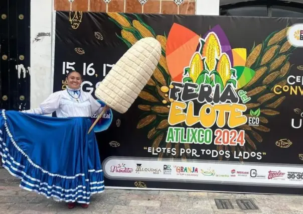 En Atlixco Puebla celebran feria del elote, y se roban la mazorca gigante