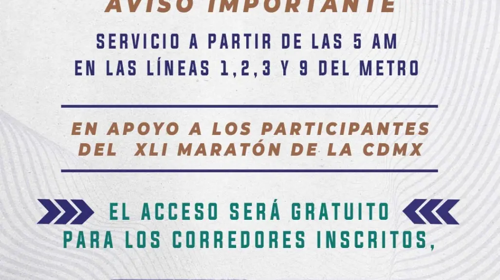 Aquí te damos las rutas y horarios para corredores del Maratón de la CDMX