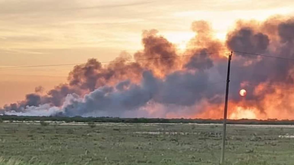 Incendio en el relleno sanitario de Matamoros