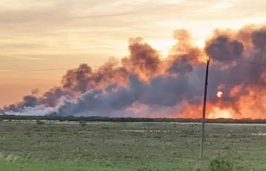 Incendio en el relleno sanitario de Matamoros