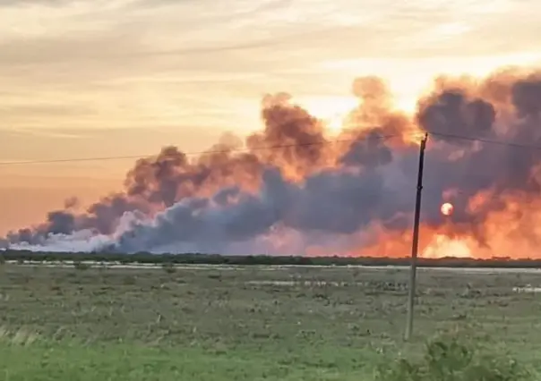 Incendio en el relleno sanitario de Matamoros