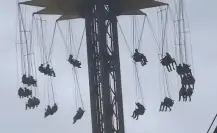 Visitantes a Six Flags quedan varados a 70 metros de altura por lluvias en CDMX