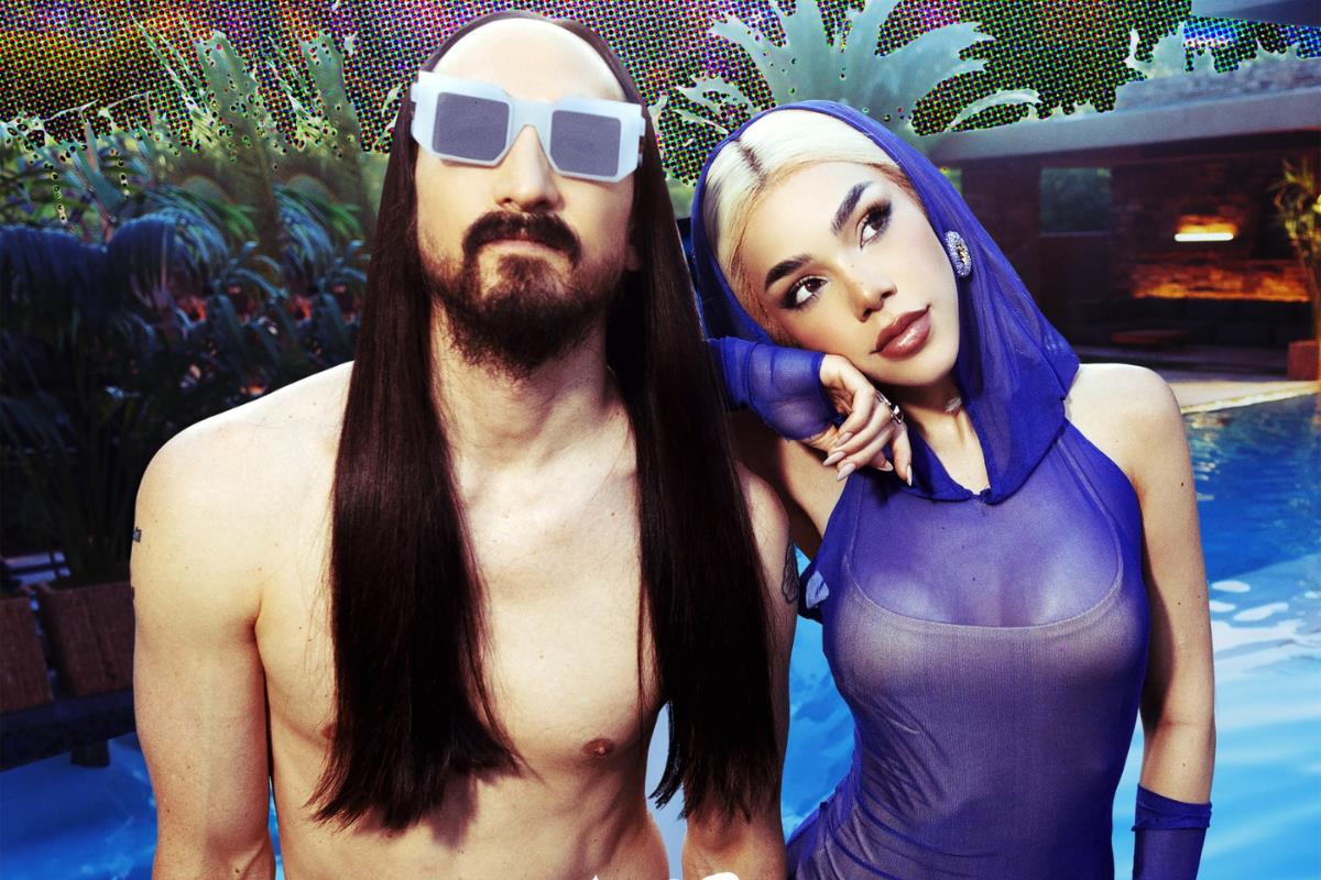 Steve Aoki y Kenia Os, Foto: Especial