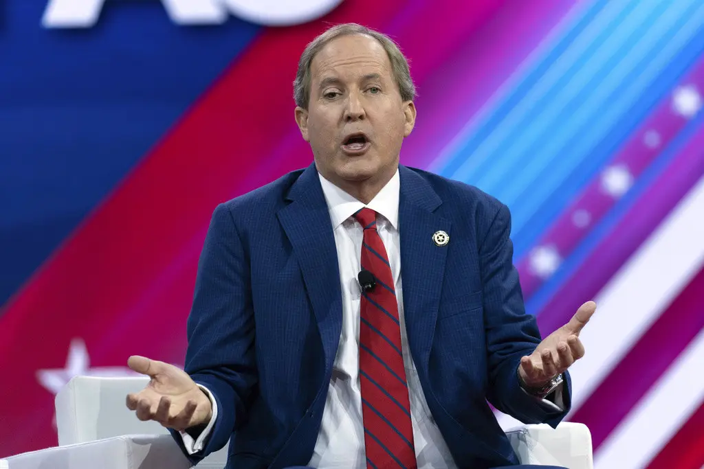 El procurador general de Texas, Ken Paxton, habla en la Conferencia de Acción Política Conservadora, CPAC 2024, en el National Harbor en Oxon Hill, Maryland, el viernes 23 de febrero de 2024. (AP Foto/Jose Luis Magana, Archivo)