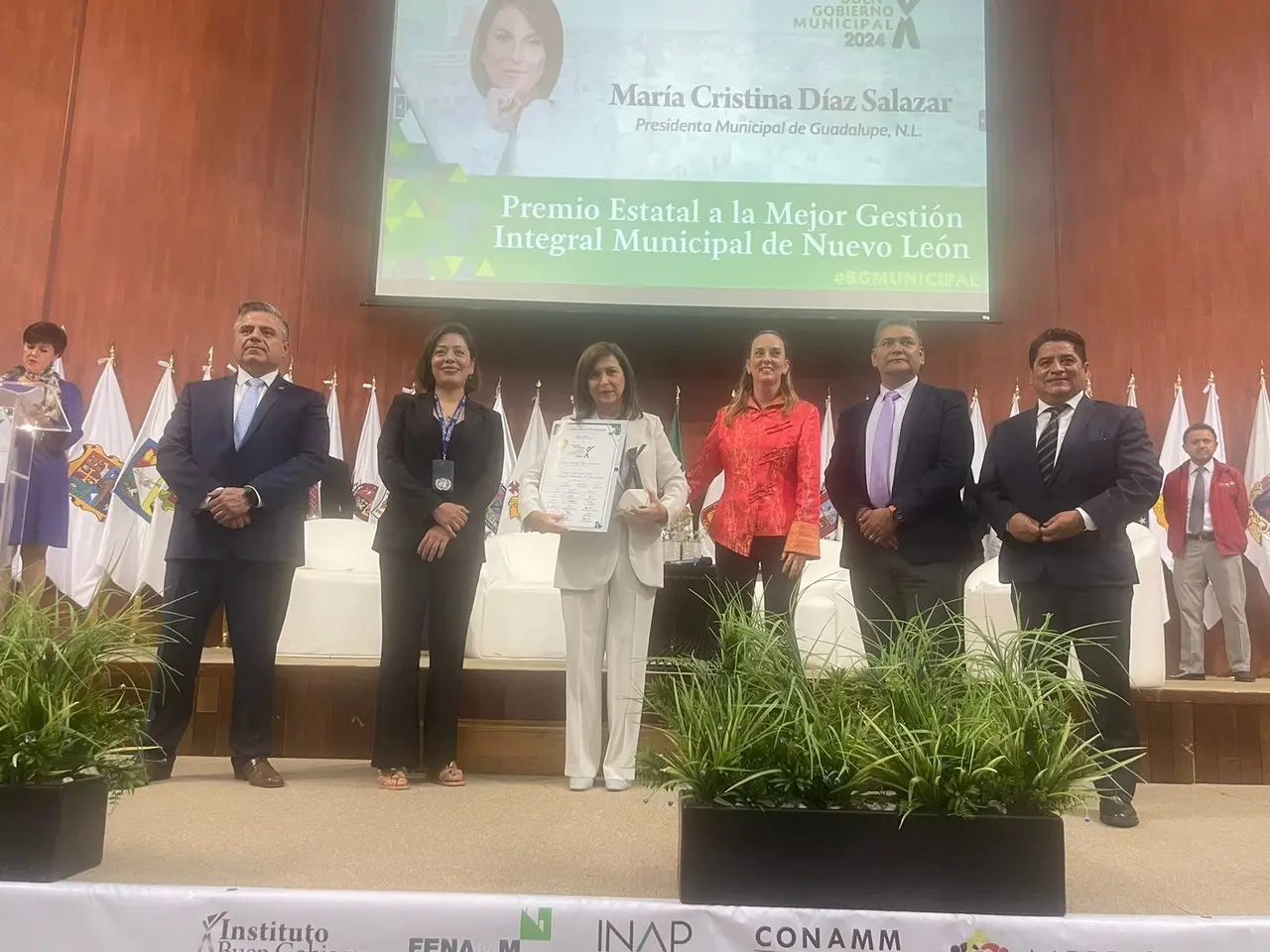 Guadalupe recibe el Premio Estatal a la Mejor Gestión Integral Municipal. Foto: Gobierno de Guadalupe