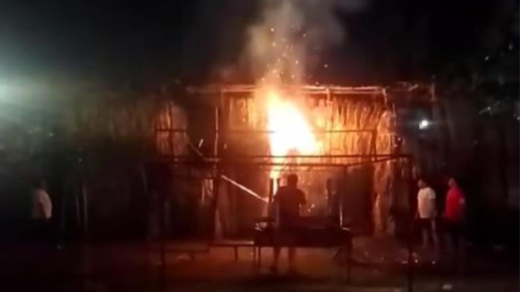 Fuego en Tixkokob: Arde en llamas el coso taurino de Nolo (Video)