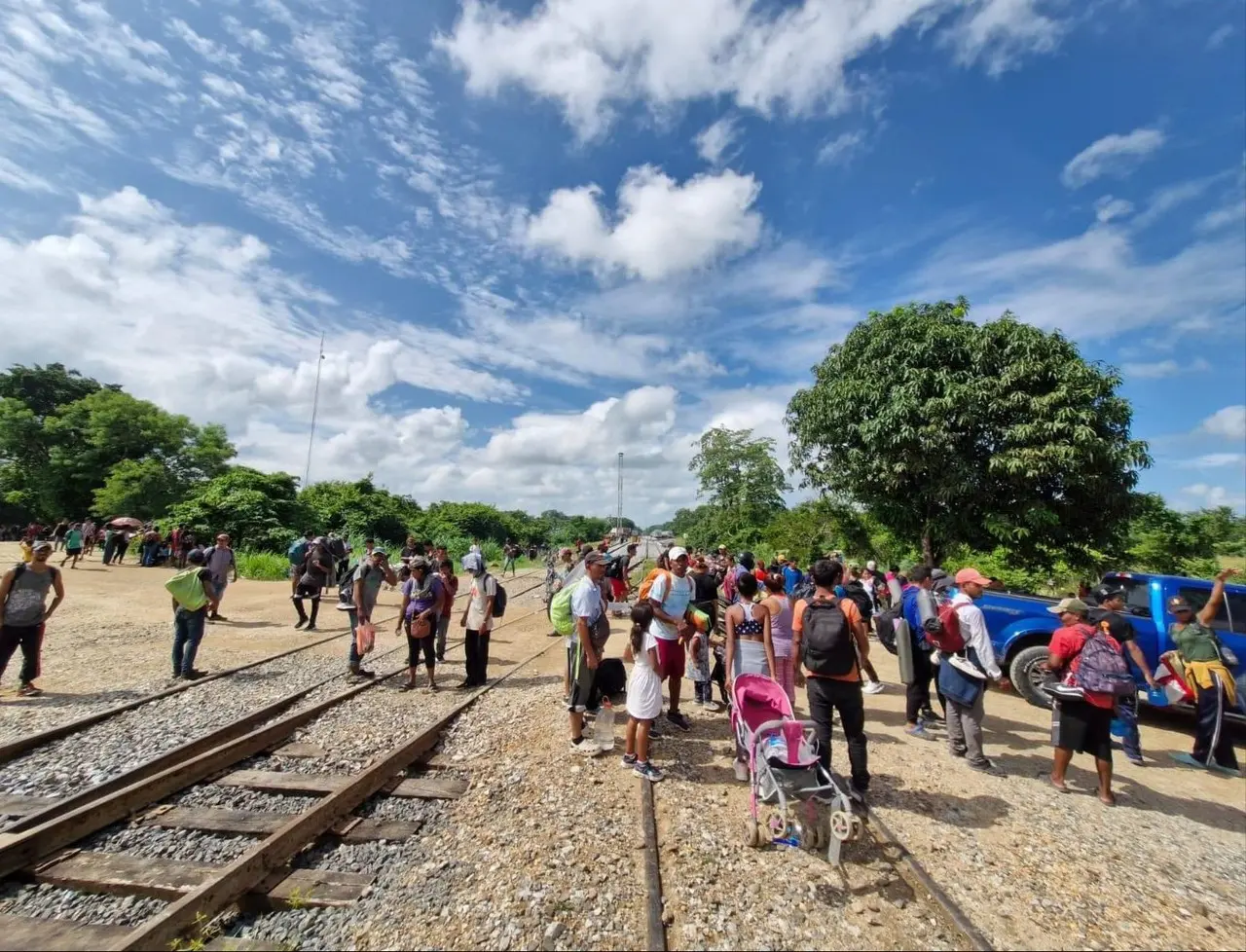 Migrantes indocumentados ingresa por la frontera sur. Créditos: Crédito a las fotos: José Vargas.