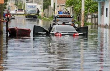 Colapso del drenaje en Chalco impide que el nivel de agua baje