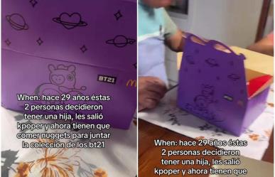 ¡Salieron Armys! Papás ayudan a hija a conseguir coleccionables de BTS (VIDEO)