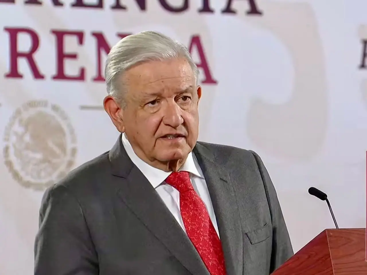 AMLO en conferencia matutina. Foto: Captura de pantalla