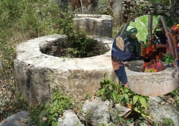 Rescatan a una mujer tras arrojarse a un pozo de 10 metros en Cacalchén