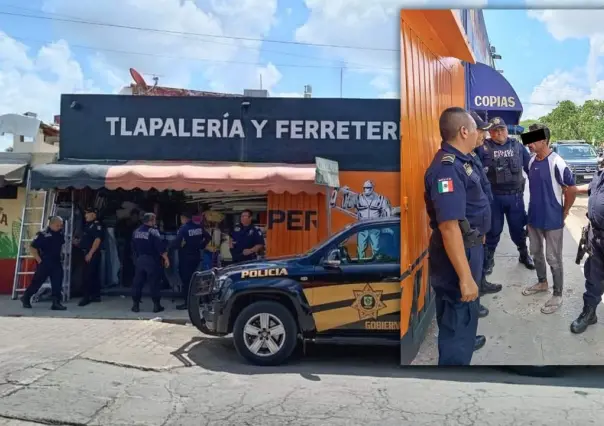 Policía logra detener a ladron tras robo en ferretería de Pacabtún