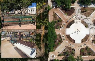 Reinstalan las bancas históricas en la Plaza Grande de Mérida