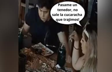 Familia intenta engañar a restaurante poniendo cucaracha en platillo (VIDEO)