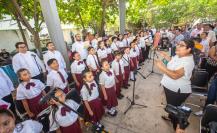 Primera interpretación del Himno de Yucatán en Lengua Maya marca inicio escolar