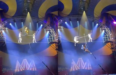 ¡Horror en el circo! Cae mujer acróbata de la cuerda floja (VIDEO)
