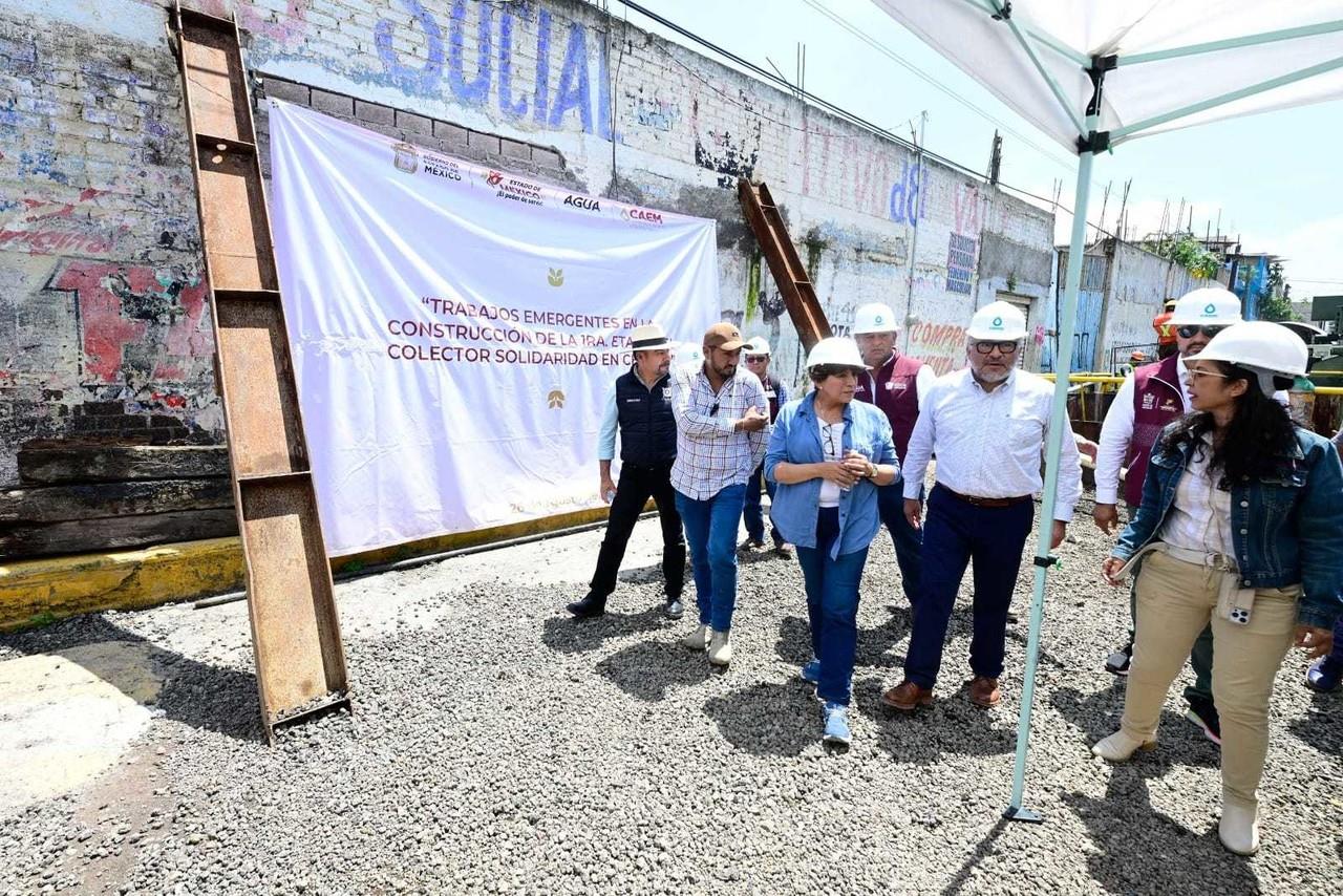 La obra del colector Solidaridad lleva más de ocho meses detenida. Foto: Gobierno de Edomex