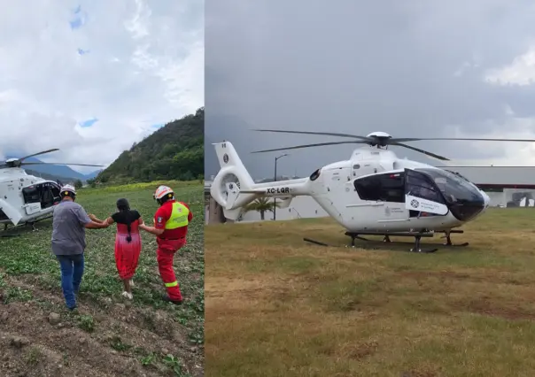 PC Santiago realiza traslado en helicóptero de mujer con embarazo de alto riesgo