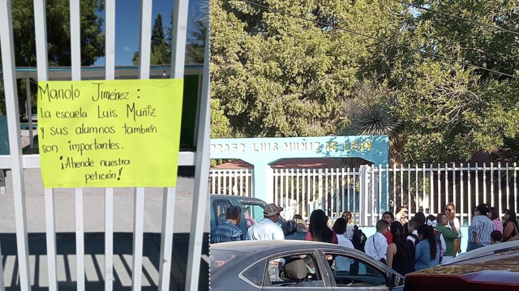 No arrancaron clases: Escuela Primaria Luis Muñiz protesta por falta de director