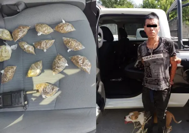 Cae hombre con drogas y moto robada tras persecución en Juárez, Nuevo León