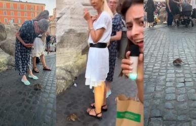 Demasiado ambiente para Europa: mujer canta Una rata vieja a roedores en Roma