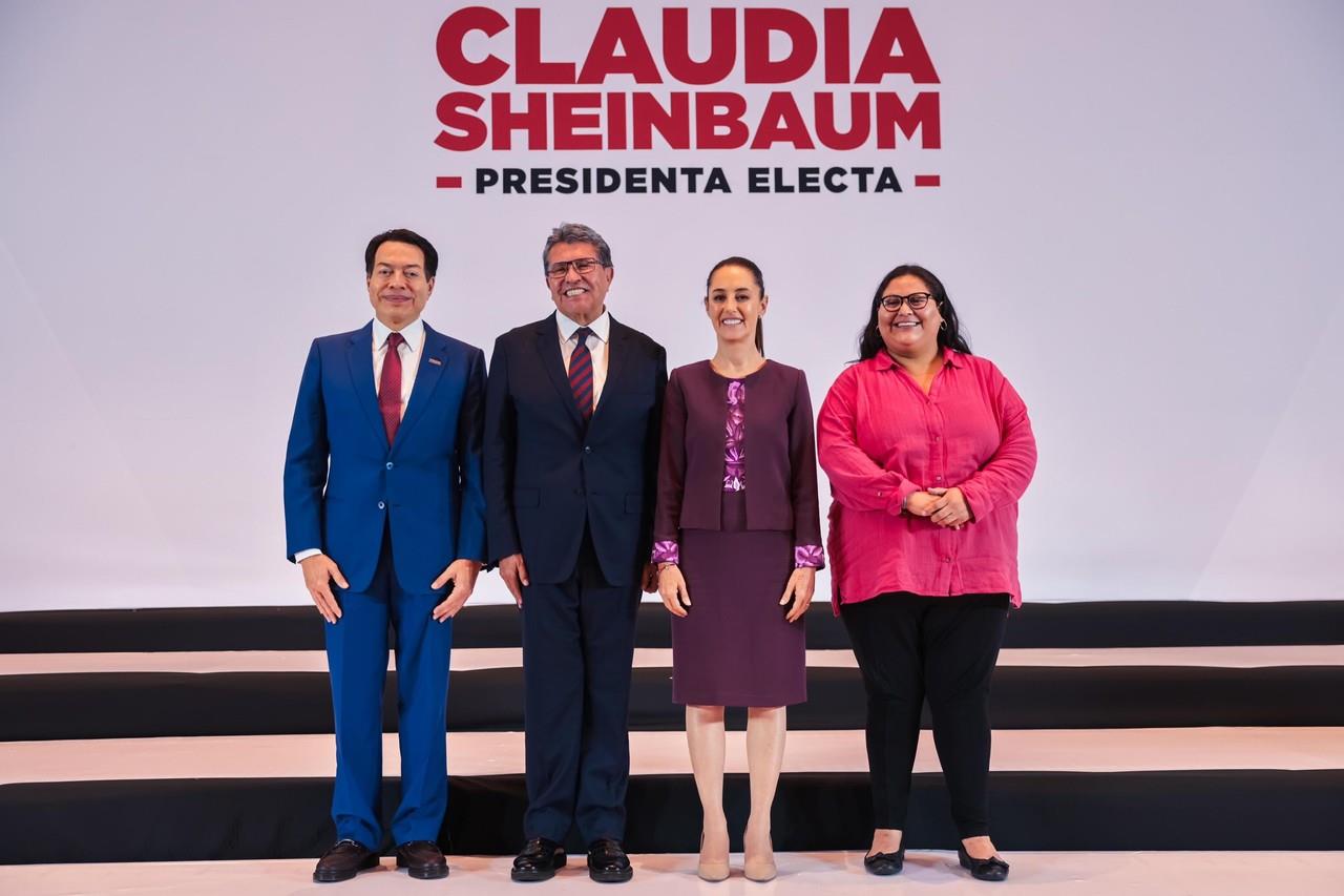 La presidenta electa de México, se reunió con el grupo Parlamentario de Morena de la próxima legislatura federal. Foto: Cortesía.