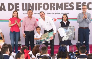 Arranca Manolo Jiménez entrega de uniformes para escuelas rurales en Coahuila