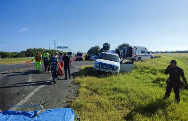 Cuatro mujeres lesionadas en accidente en la carretera Victoria- Matamoros