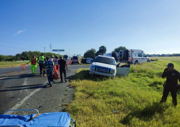 Cuatro mujeres lesionadas en accidente en la carretera Victoria- Matamoros