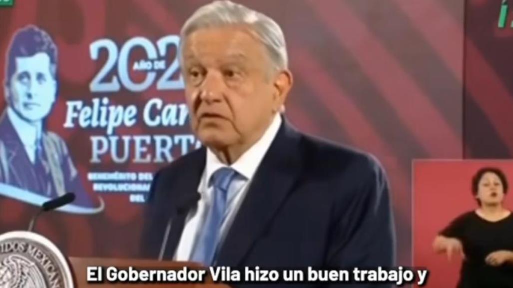 Andrés Manuel López Obrador reconoce el trabajo de Mauricio Vila en Yucatán