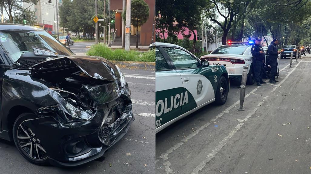 #VIDEO: Auto termina volcado tras choque en Azcapotzalco