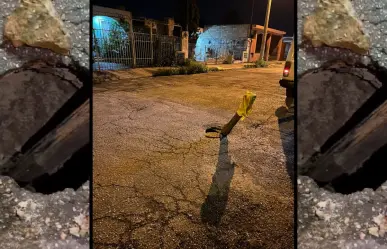 Vecinos de Vergel 65 alertan sobre un peligroso socavón en Mérida