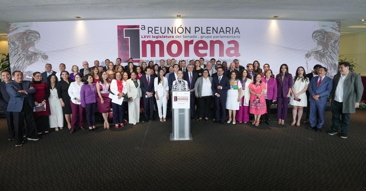 Sheinbaum amplía la presencia de Morena en el Senado con nuevas incorporaciones. Foto: Cortesía