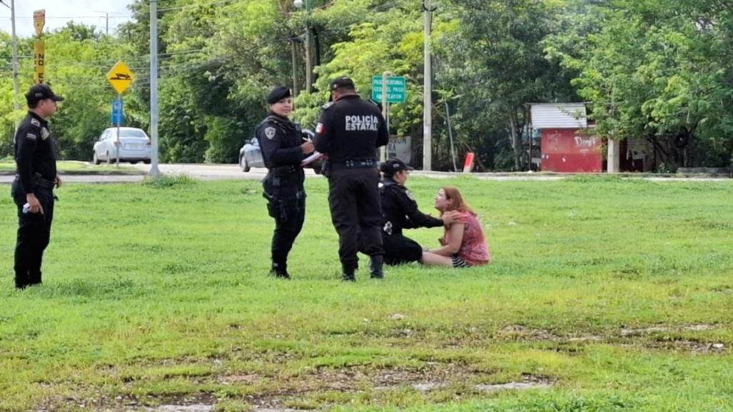 Policía asiste a mujer abandonada en las calles de Ciudad Caucel