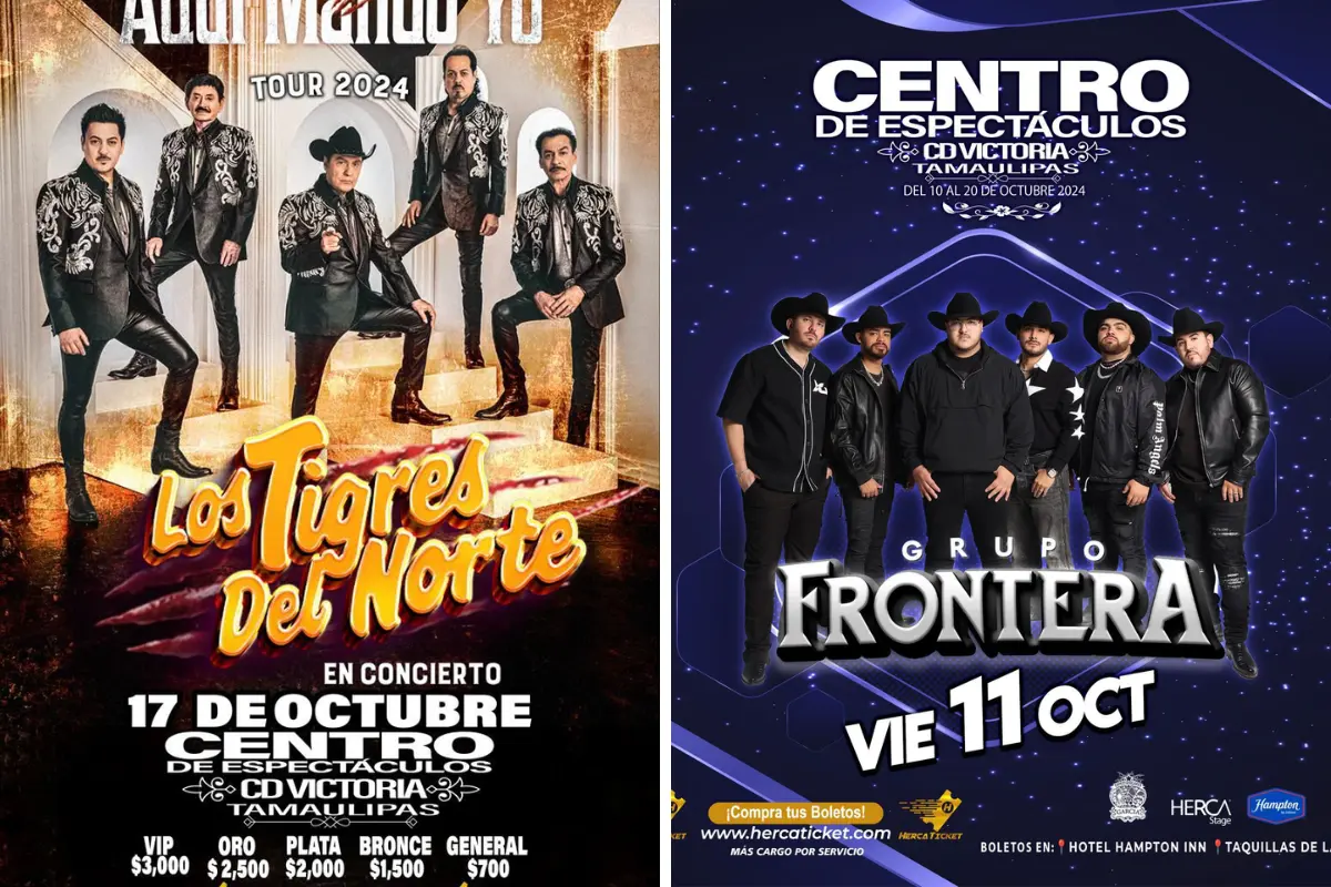 Los Tigres del Norte y Grupo Frontera se presentarán en octubre en el Centro de Espectáculos de Victoria. Foto: Victoria Jiménez