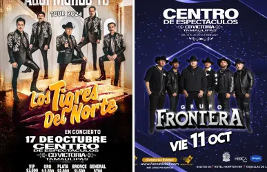 Confirman Tigres del Norte y Grupo Frontera en Centro de Espectáculos Victoria