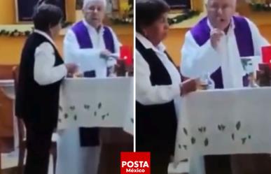 ¡Escándalo en plena misa! Sacerdote arremete contra madre por gritos de su bebé