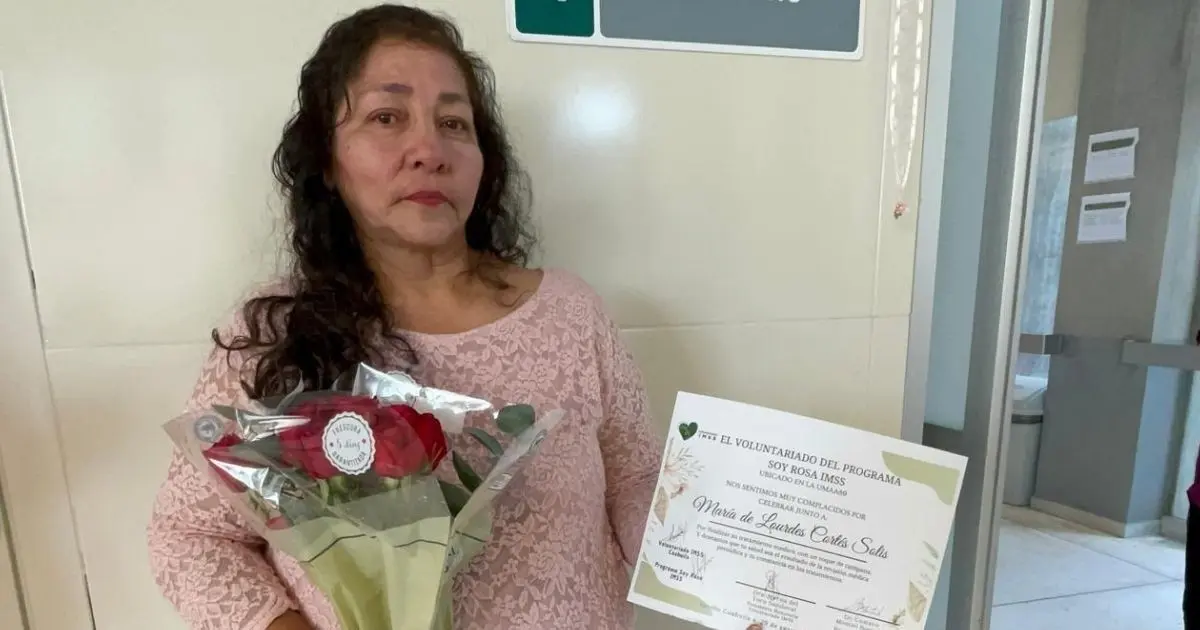 María fue diagnosticada en 2019 con cáncer de mama. (Fotografía: IMSS)